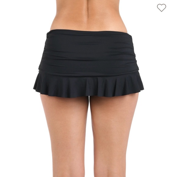 NWT, La Blanca Island Goddess Ruffle Skirted Bottom - Black, Sz 12 - Picture 4 of 14